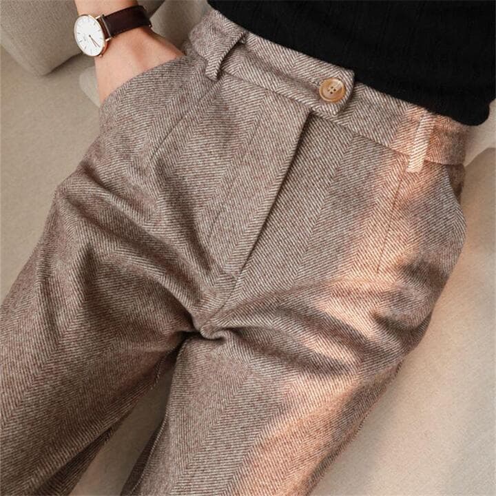 Herren Slim Fit Anzughose Mit Geradem Bein Und Seitentaschen