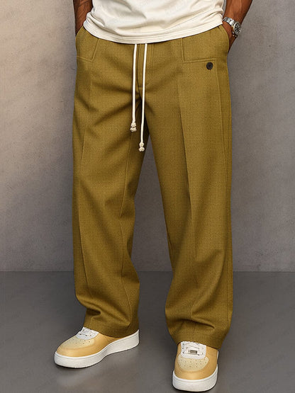 Herrenhose Gerade Passform Mit Kordelbund