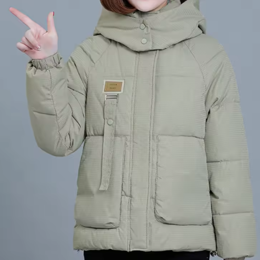Women's Winter Coat Padded with Water-Repellent Finish, Hood and Pockets