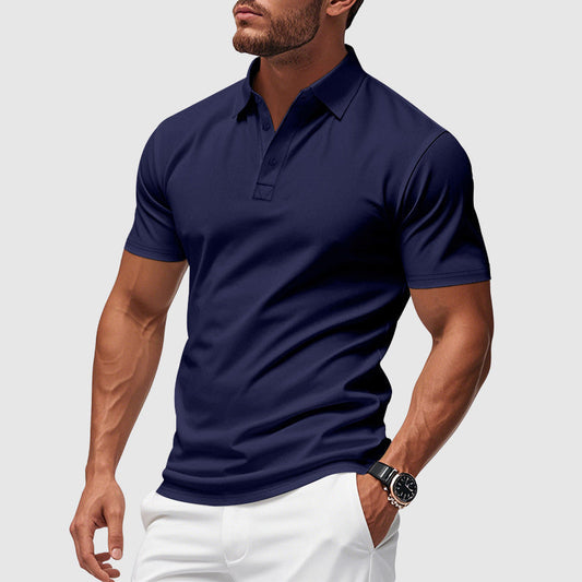 Men's Polo Shirt Breathable Sporty Cut Shape-Retaining