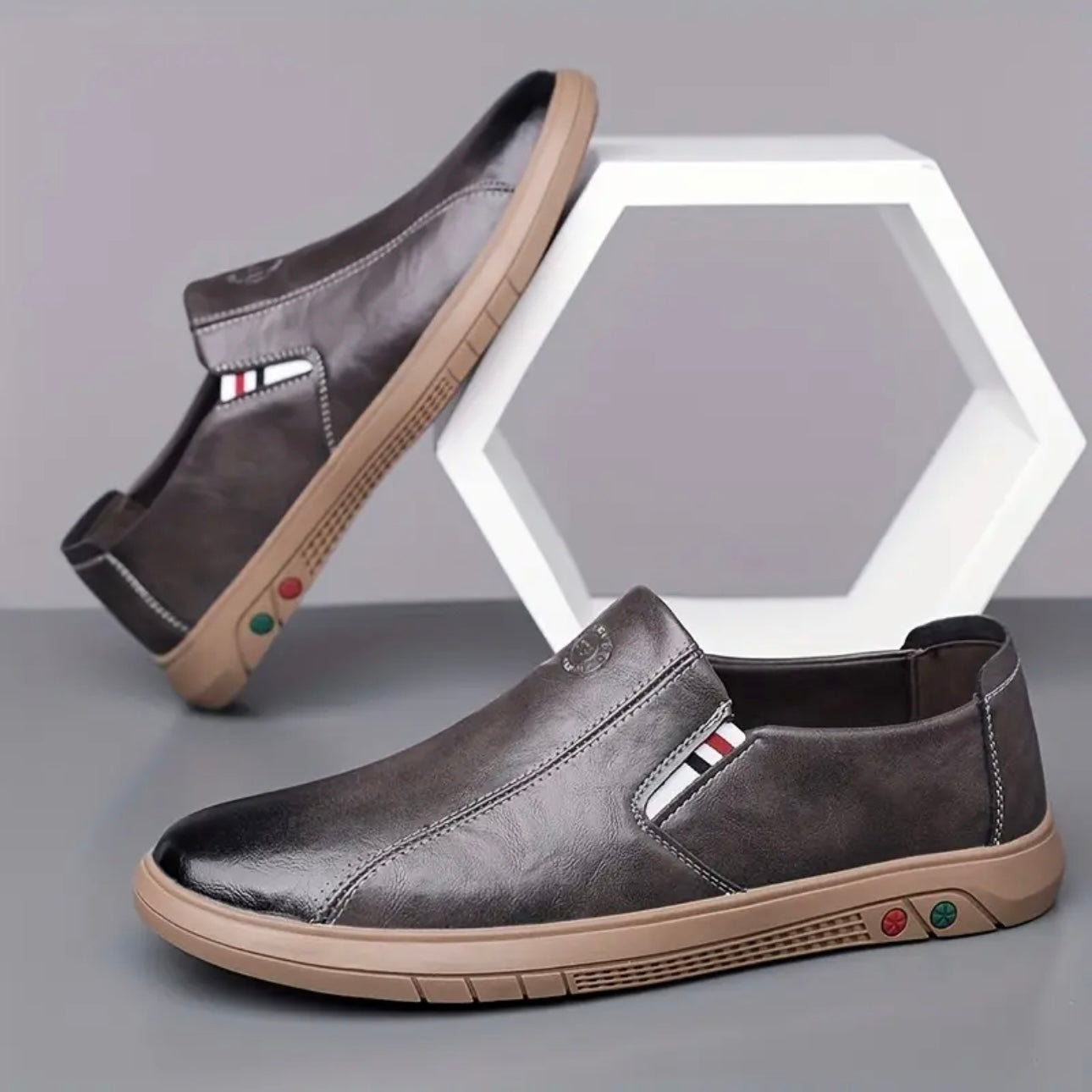 Men's Slip-On Shoes with Padded Insole and Flexible Sole