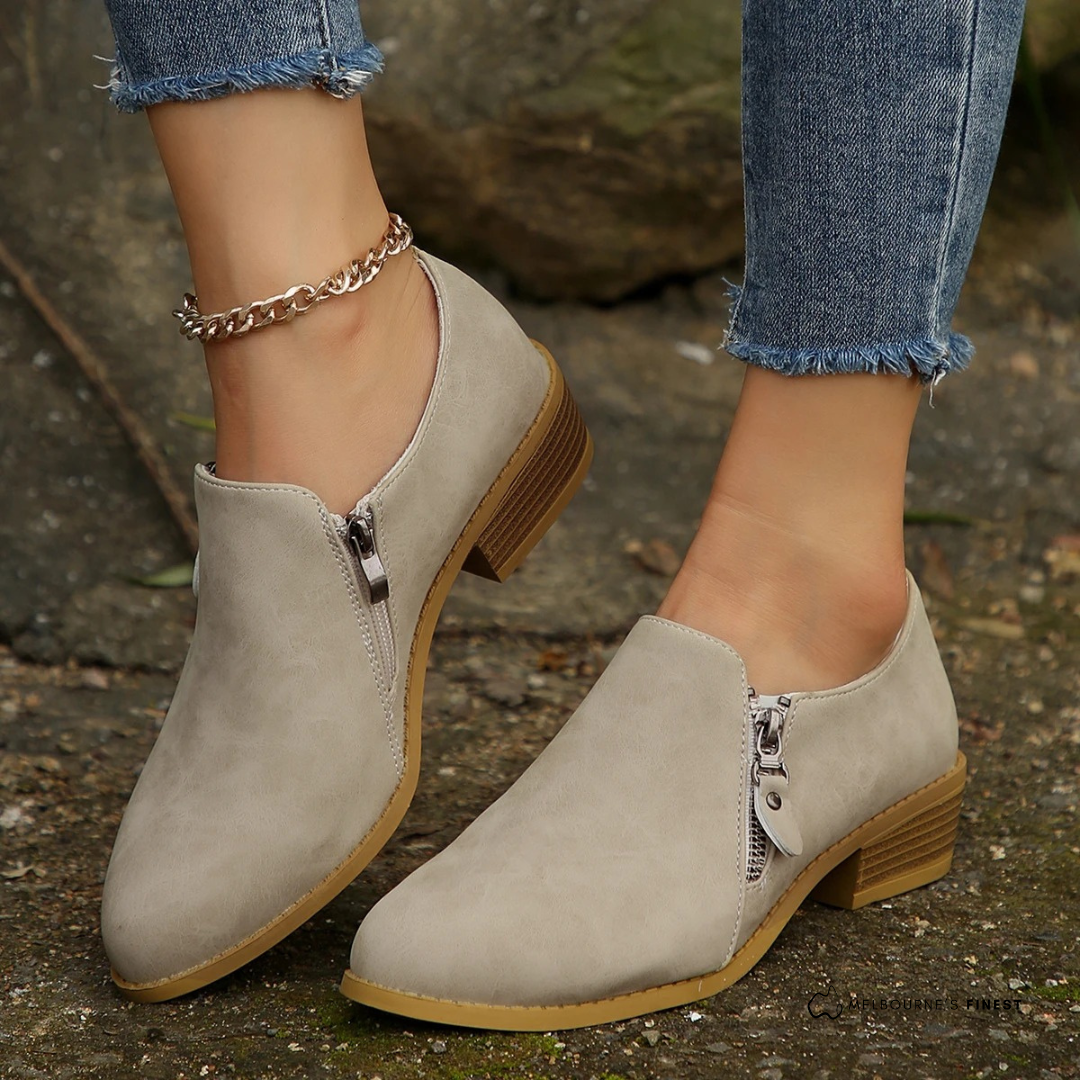 Damen-Stiefelette mit Reissverschluss und bequemem Schnitt