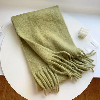 Winterschal Mit Einfarbigem Design