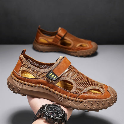 Herren Slip-On Sandalen mit Geschlossener Spitze – Atmungsaktiv Weite Passform