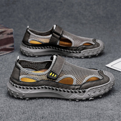 Herren Slip-On Sandalen mit Geschlossener Spitze – Atmungsaktiv Weite Passform