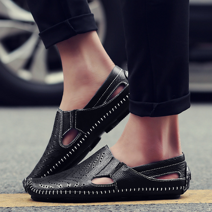 Herren Sommersandalen Atmungsaktives Design Verstellbarer Riemen Leichtes Design