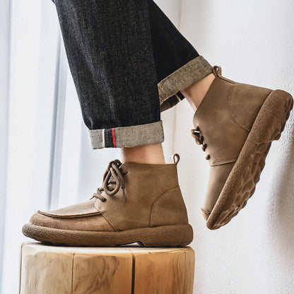 Men's Boots with Lace-up, Padded Sole and Textured Tread