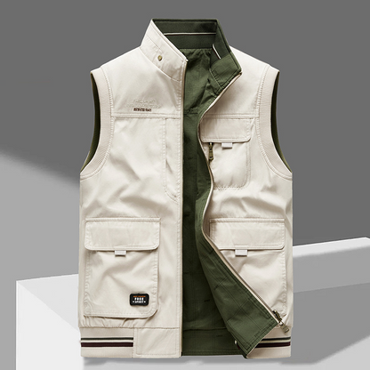 Herren Robuste Outdoor Weste Mit Stehkragen