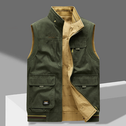 Herren Robuste Outdoor Weste Mit Stehkragen