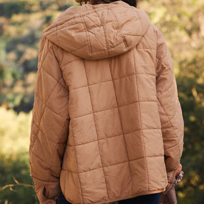 Damen Winter Stepp-Pullover Mit Kapuze