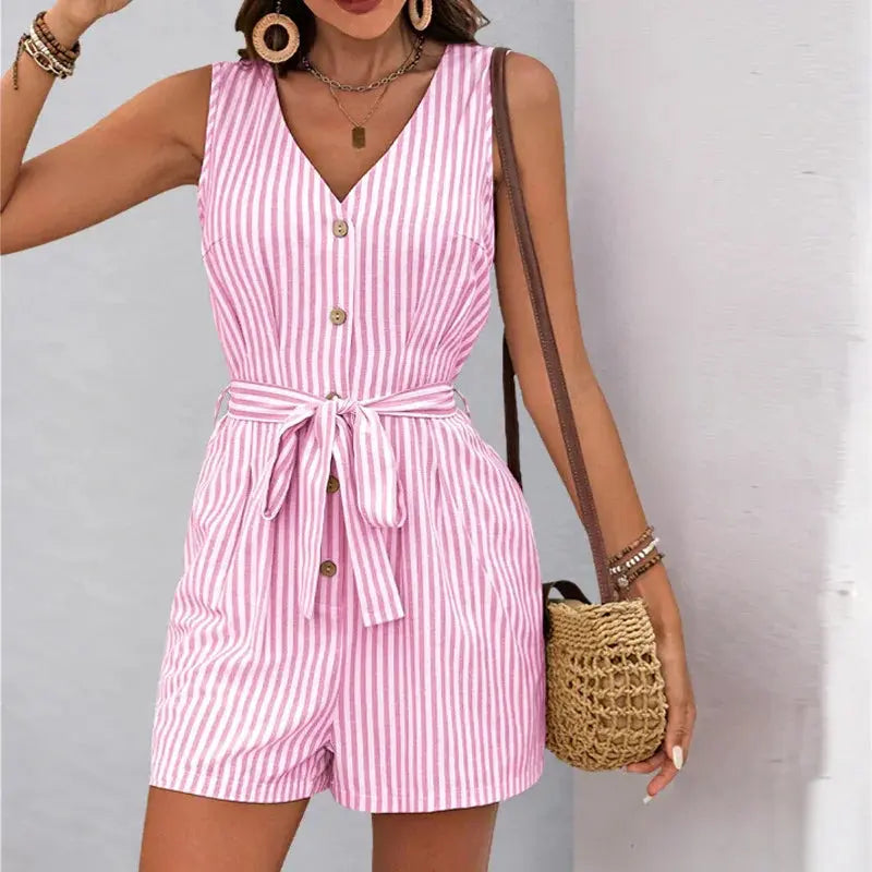 Damen Jumpsuit mit Trägerlosem V Ausschnitt – Weites Bein Elegante Silhouette