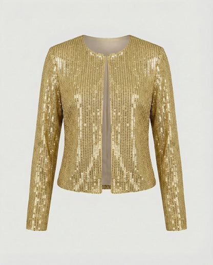Damen Strickjacke Mit Glitzereffekt