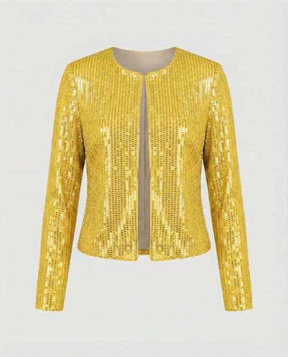Damen Strickjacke Mit Glitzereffekt