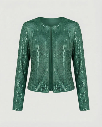 Damen Strickjacke Mit Glitzereffekt