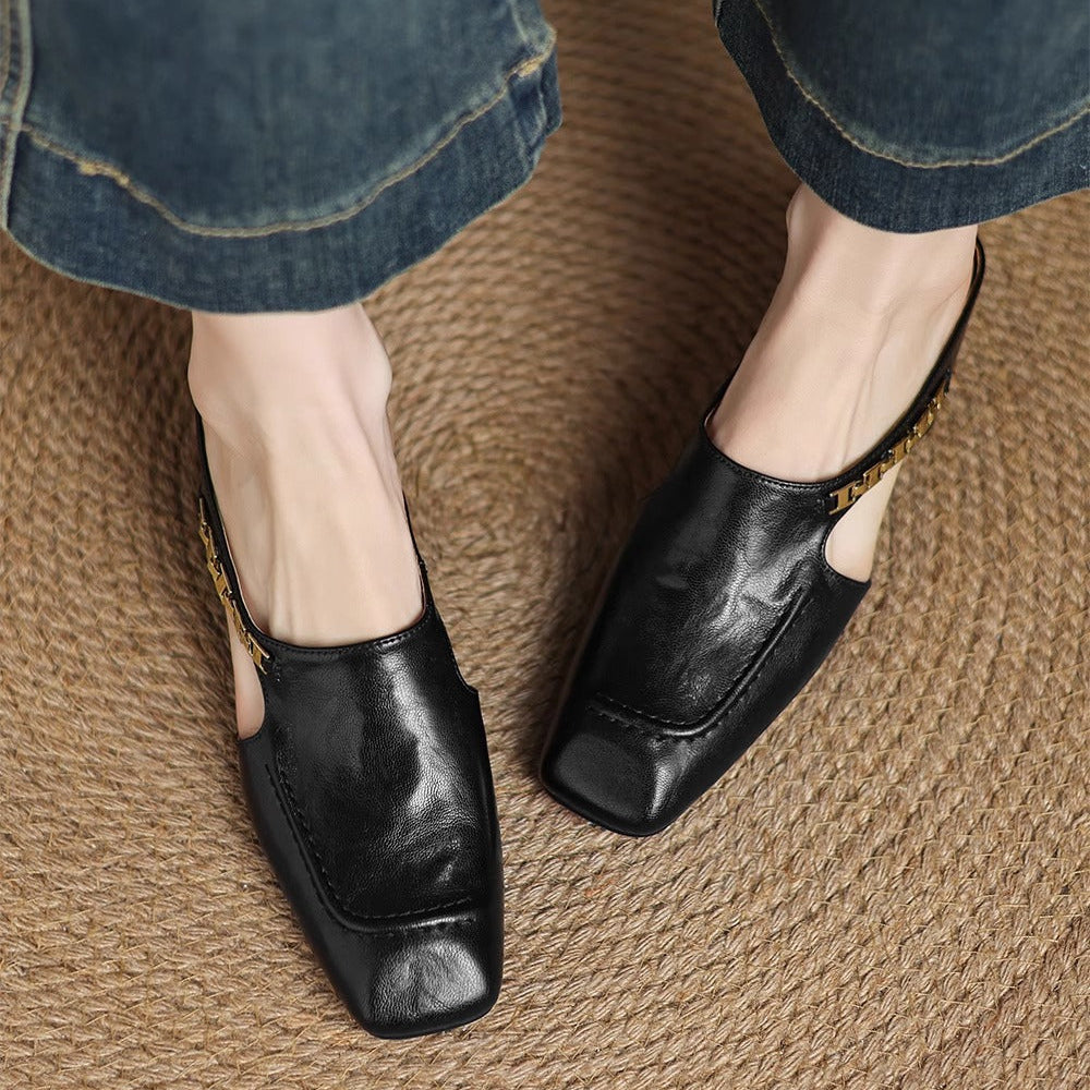 Damen-Slipper Mit Gepolstertem Fußbett Und Offener Ferse