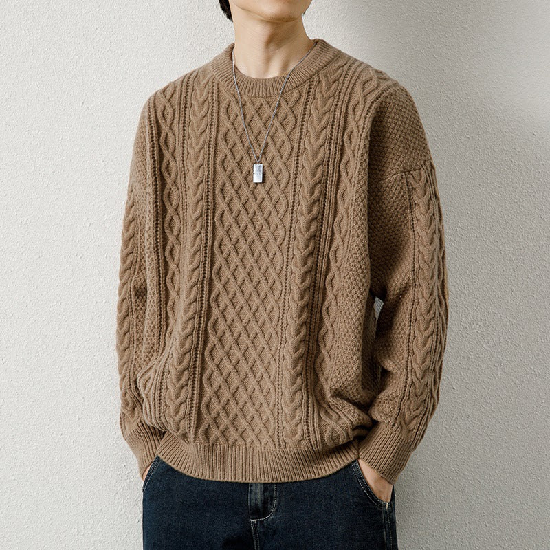 Jungen Pullover Rundhalsausschnitt Lockerer Schnitt Langarm – Baumwoll-Mischung