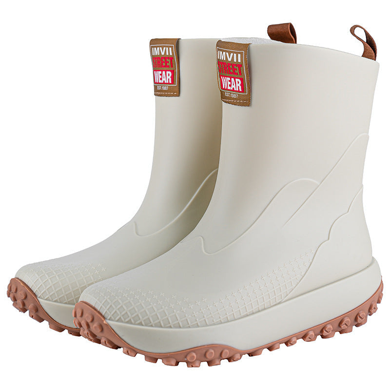 Profilsohle der Herren-Gummistiefel für sicheren Halt