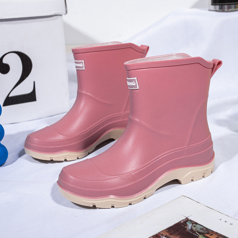 Damen-Gummistiefel mit wasserdichtem Schaft und rutschfester Sohle