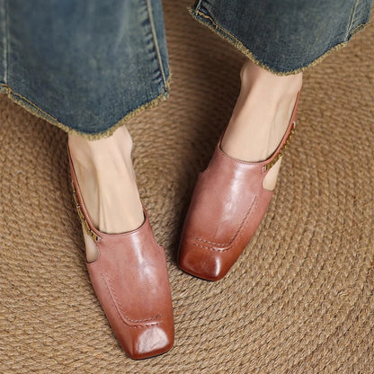 Damen-Slipper Mit Gepolstertem Fußbett Und Offener Ferse