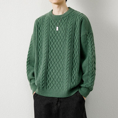 Jungen Pullover Rundhalsausschnitt Lockerer Schnitt Langarm – Baumwoll-Mischung
