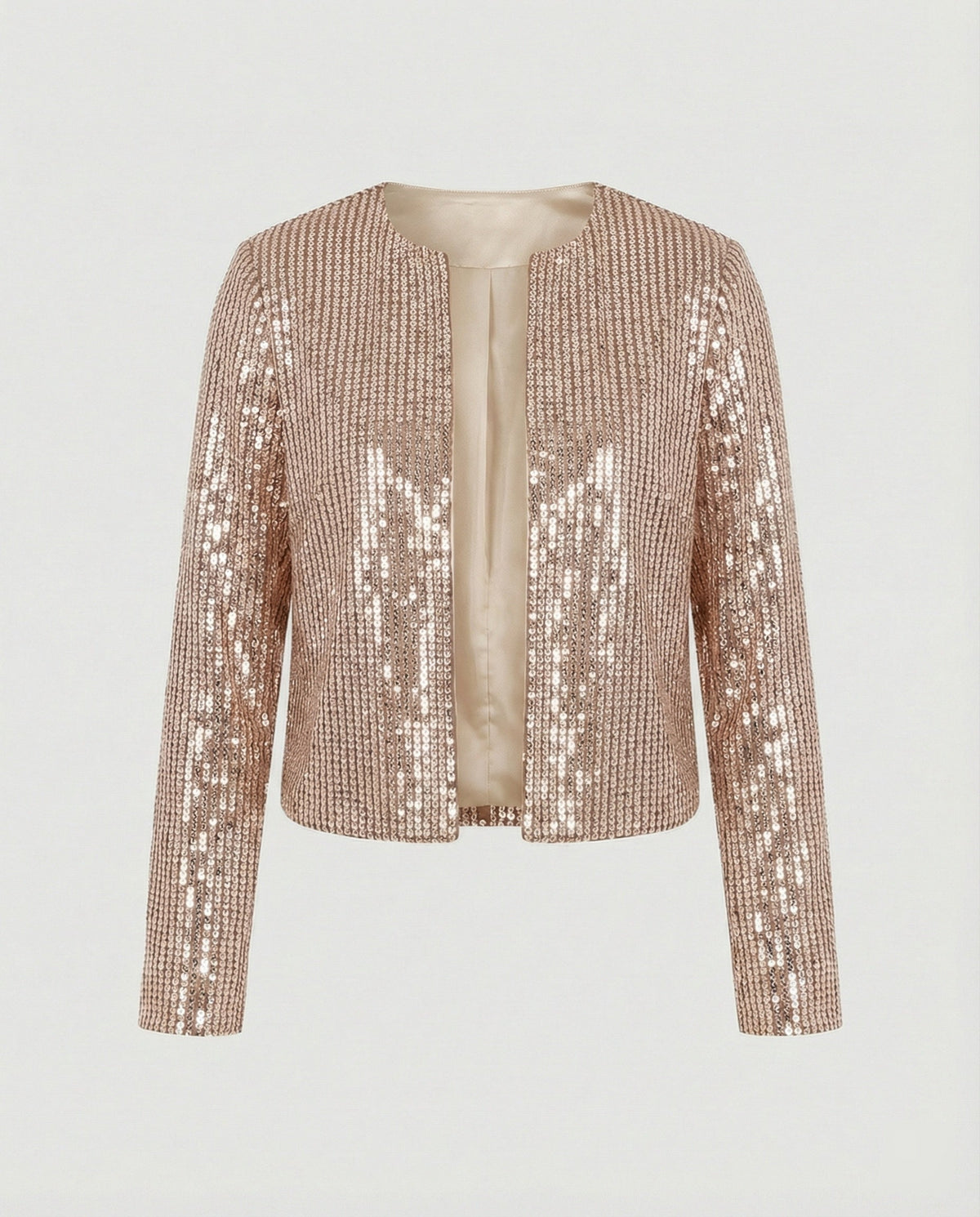 Seitliche Ansicht der Damen-Strickjacke mit Glitzereffekt