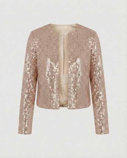 Damen Strickjacke Mit Glitzereffekt