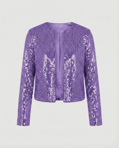 Damen Strickjacke Mit Glitzereffekt