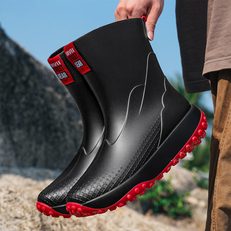 Herren Gummistiefel Mit Rutschfester Sohle