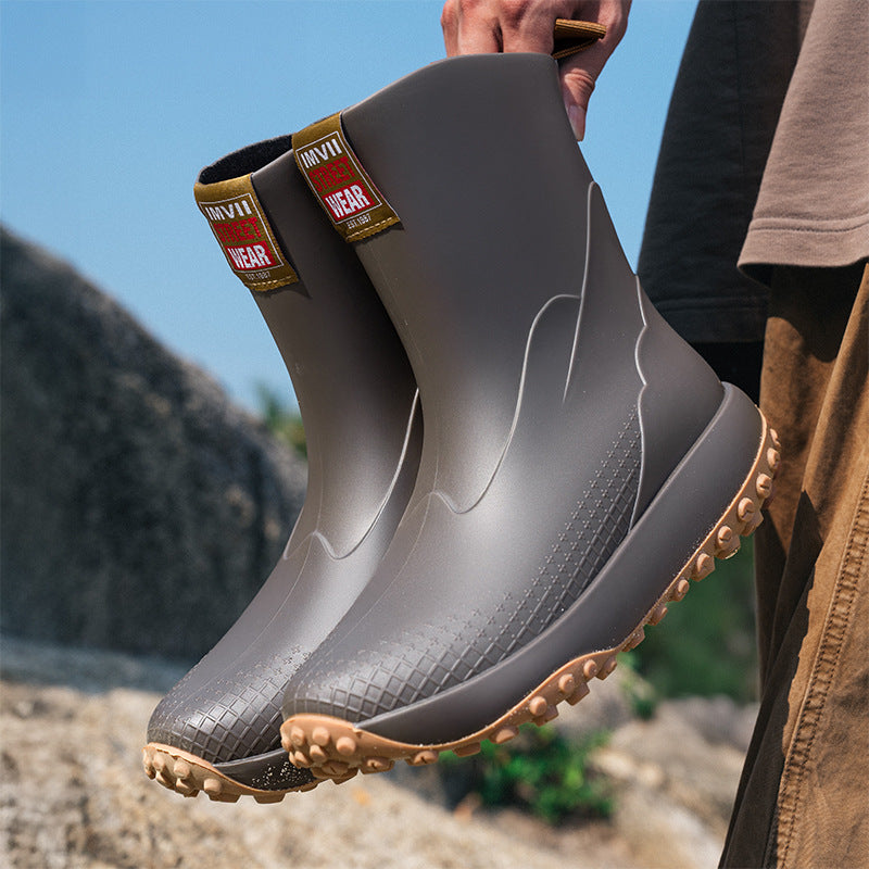 Herren Gummistiefel Mit Rutschfester Sohle