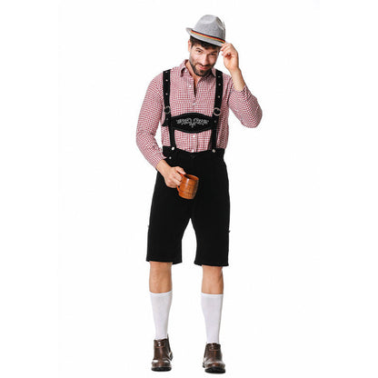 Verstellbare Träger der kurzen Trachtenlederhose für Herren