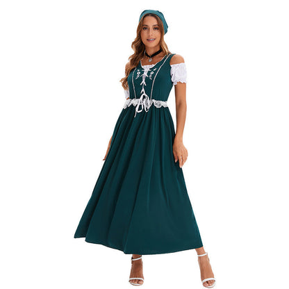 Langes Trachtenkleid mit femininem Schnitt für Feste und Feiern
