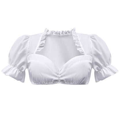 Kurze Trachtenbluse für Damen zum Kombinieren mit einem Dirndl