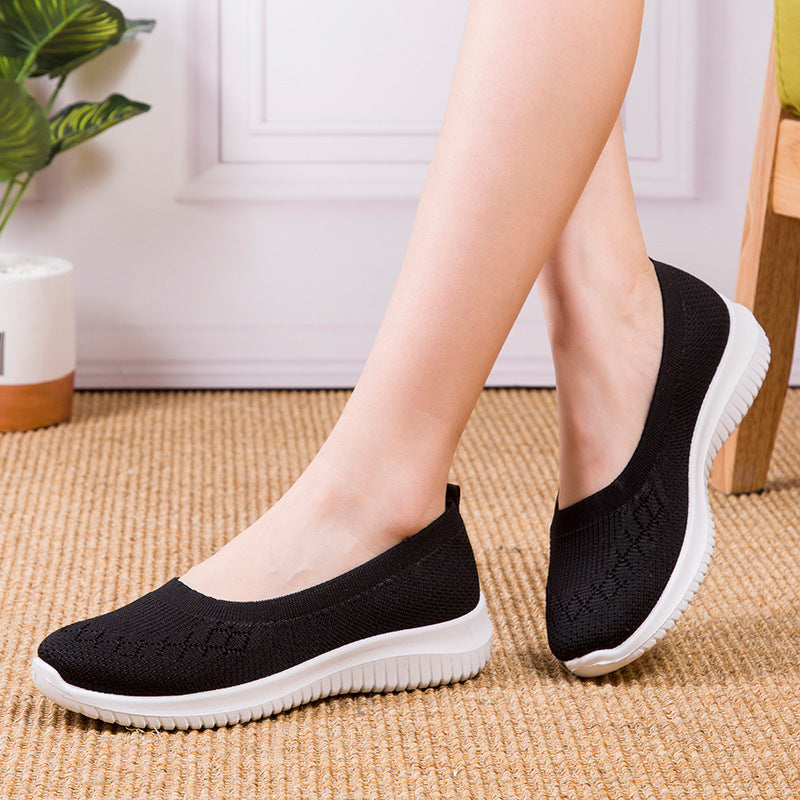 Damen Orthopädische Slip-On-Sneaker mit Fußgewölbeunterstützung und breiter Zehenbox