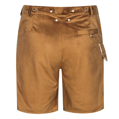 Seitenansicht der kurzen Herren-Trachtenhose