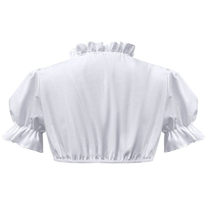 Detailaufnahme des Herzausschnitts der Damen-Dirndlbluse