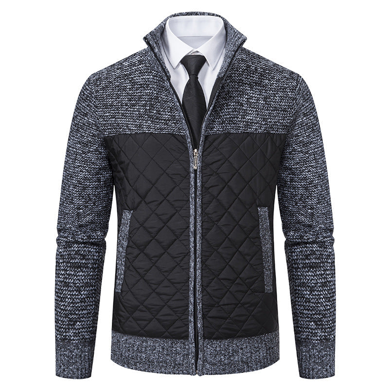 Hybridstrickjacke für Herren mit wärmendem Thermofutter