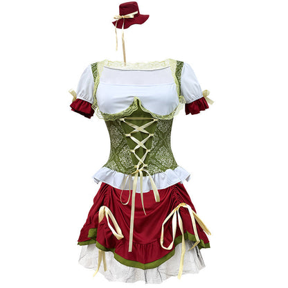Langer Stufenrock des Damen-Dirndls in voller Ansicht