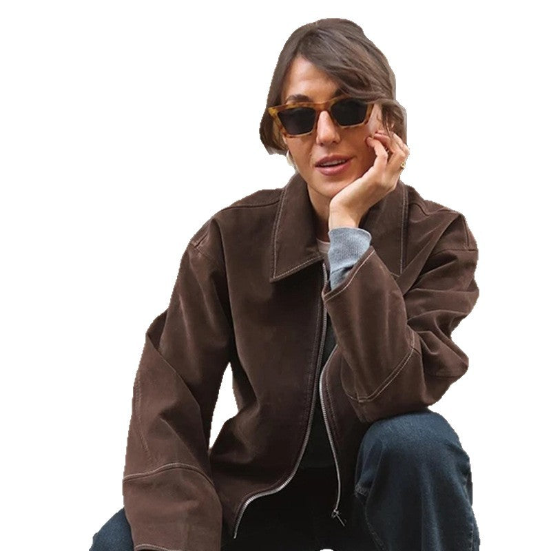 Damen-Wildlederjacke als stilvolle Begleitung für die Übergangszeit