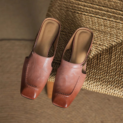 Damen-Slipper Mit Gepolstertem Fußbett Und Offener Ferse