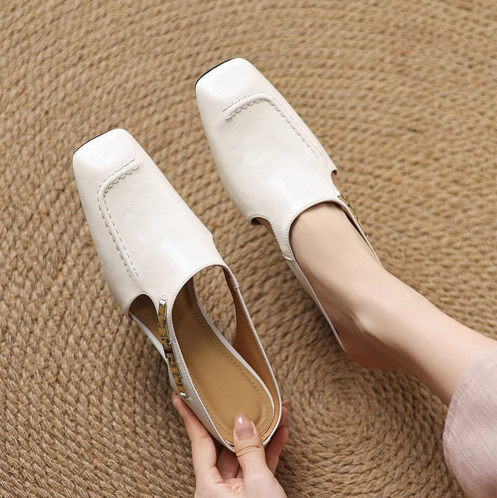 Damen-Slipper Mit Gepolstertem Fußbett Und Offener Ferse