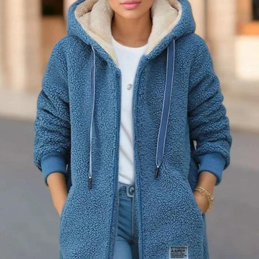 Damen Herbst Cardigan Knopfleiste Uni Garn Design