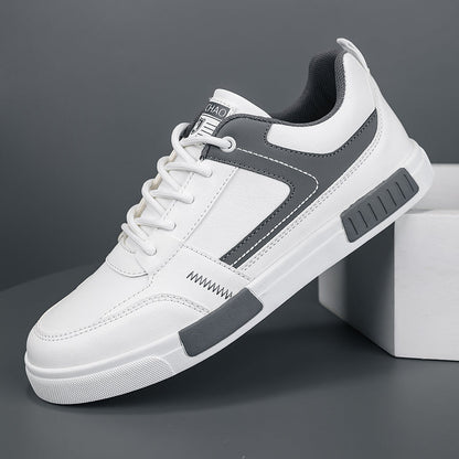 Men's Sneakers with Two-Tone Inserts and Elevated Sole