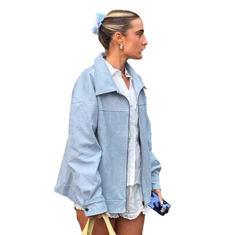 Damen Kunstlederjacke als vielseitiger Alltagslook