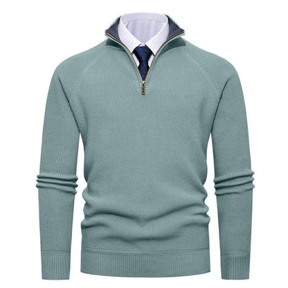 Langärmliger Herrenpullover aus feinem Strick