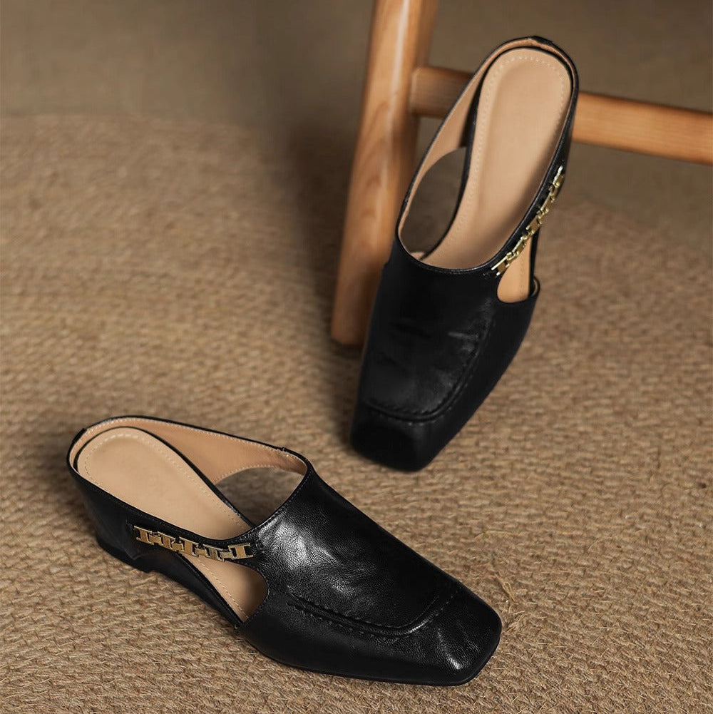 Damen-Slipper Mit Gepolstertem Fußbett Und Offener Ferse