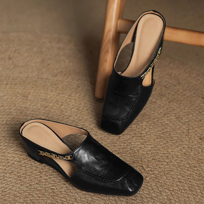 Damen-Slipper Mit Gepolstertem Fußbett Und Offener Ferse