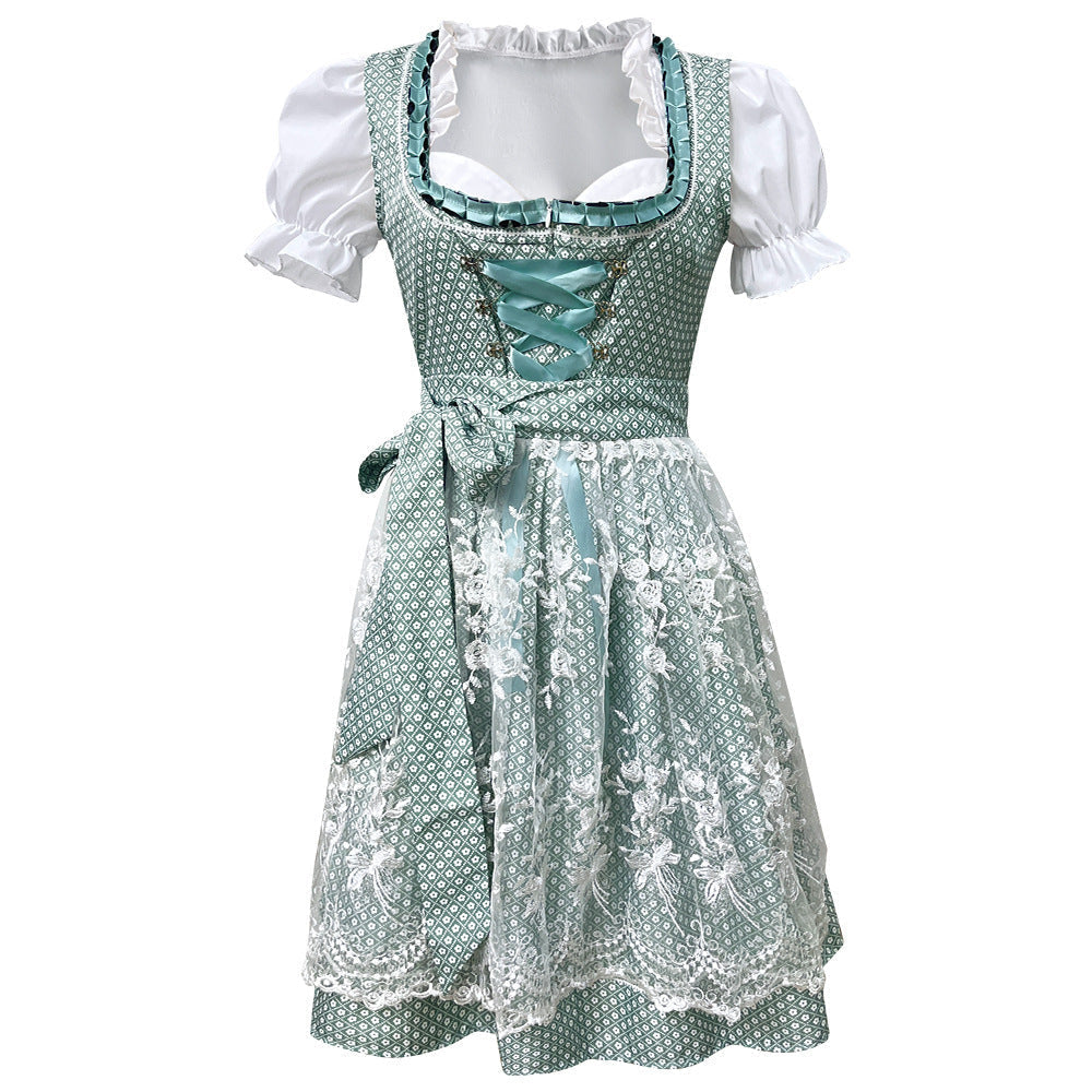 Damen-Dirndl mit Puffärmeln und taillierter Passform
