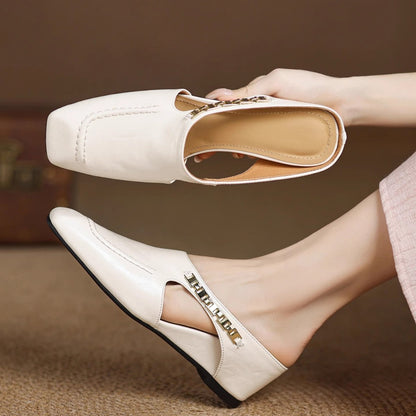 Damen-Slipper Mit Gepolstertem Fußbett Und Offener Ferse