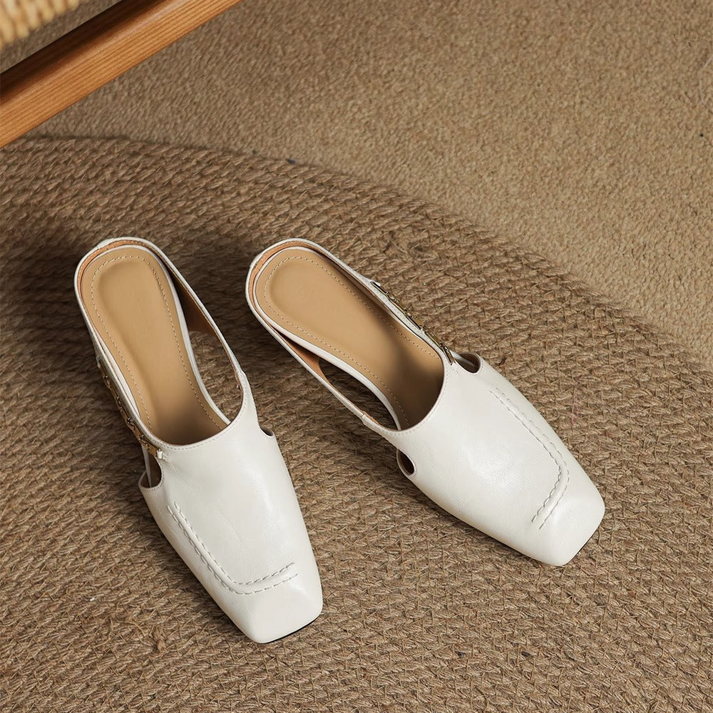 Damen-Slipper Mit Gepolstertem Fußbett Und Offener Ferse