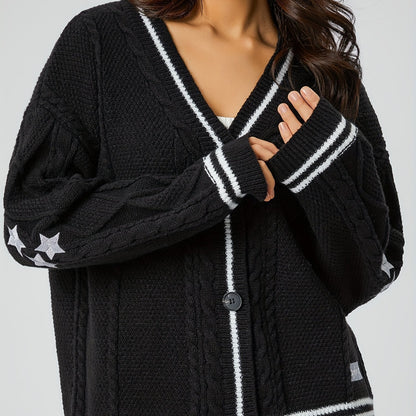 Oversized Damen-Cardigan mit lässig fallender Passform